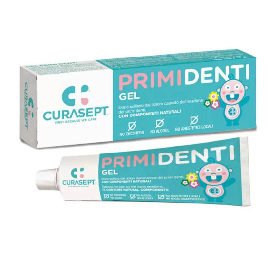 Gel Curasept Primi Denti za masažo otroških dlesni ob izraščanju prvih zobkov, 20 mL