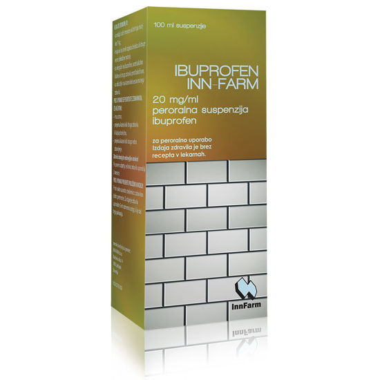 Ibuprofen INN-FARM 20 mg/mL peroralna suspenzija, 100 mL