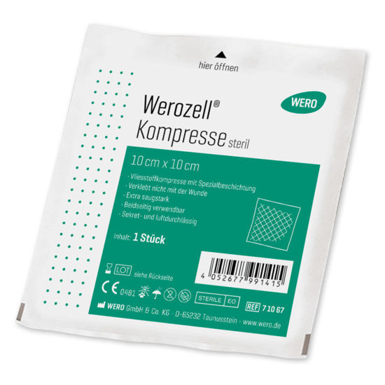 Werozell sterilna kompresa 10 x 10 cm, 6 kosov