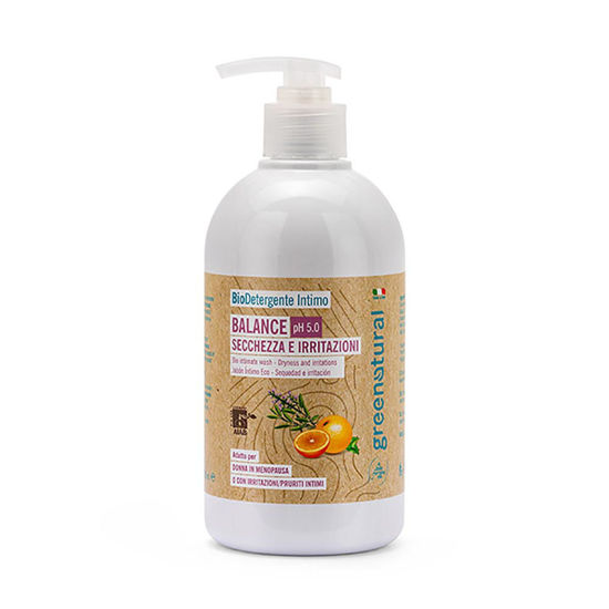 GreeNatural naravno intimno milo ob menopavzi in suhosti pH-5, 500 mL