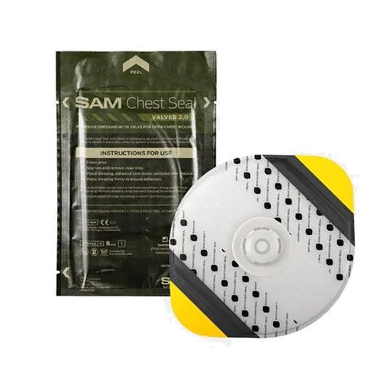 Sam Chest Seal Valved 2.0 obliž za pnevmotoraks z ventilom, 1 obliž