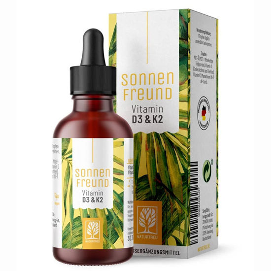 Naturtreu Vitamin D3 in K2 v kapljicah, 30 mL