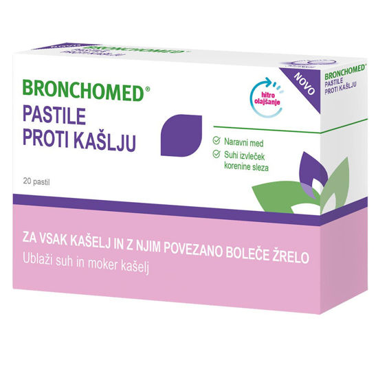 Bronchomed pastile proti kašlju, 20 pastil (1+1 GRATIS)