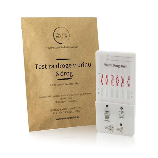 Patris Health hitri test za droge v urinu (6 drog), različna pakiranja