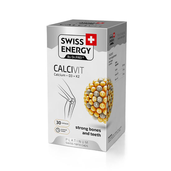Swiss Energy Dr. Frei Calcivit za močne kosti in zobe, 30 kapsul