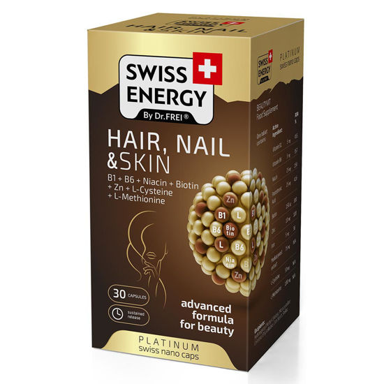 Swiss Energy lasje, nohti & koža, 30 kapsul