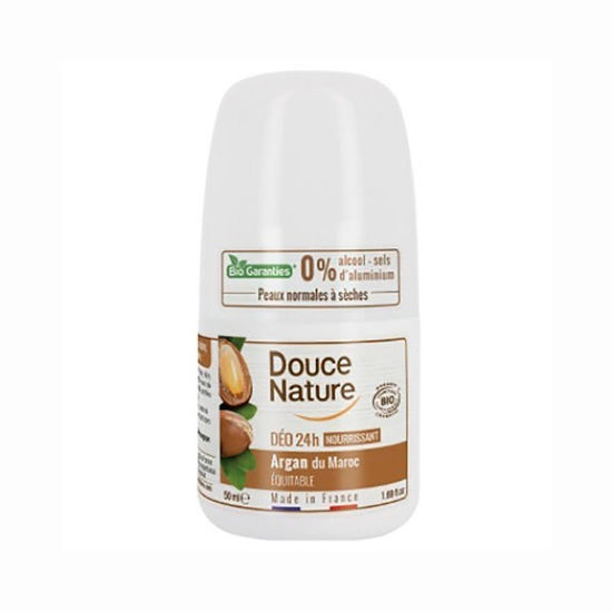 Douce Nature naravni deodorant roll-on 24H argan, 50 mL