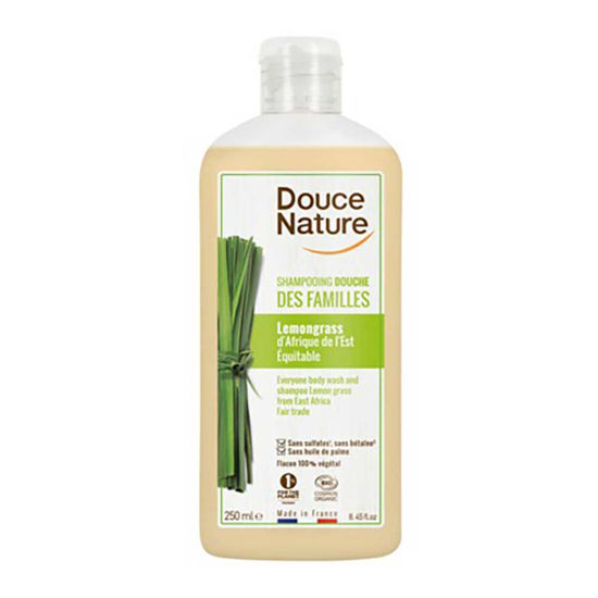 Douce Nature naravni gel in šampon za tuširanje limonska trava, 250 mL