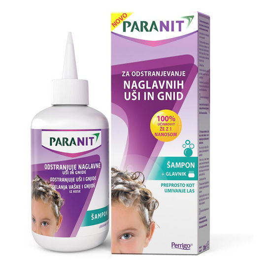 Paranit šampon za odstranjevanje naglavnih uši in gnid + glavnik, 200 mL