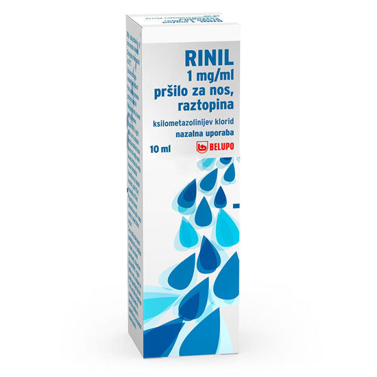 Rinil 1 mg/ml pršilo za nos - raztopina, 10 mL