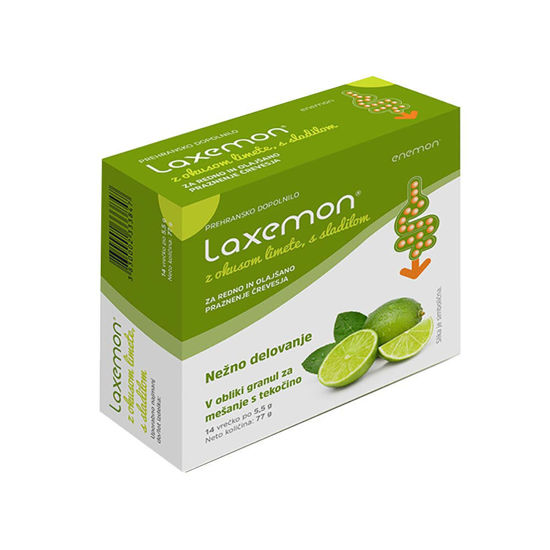 Laxemon vrečke z laktulozo in okusom limete, 14 vrečic