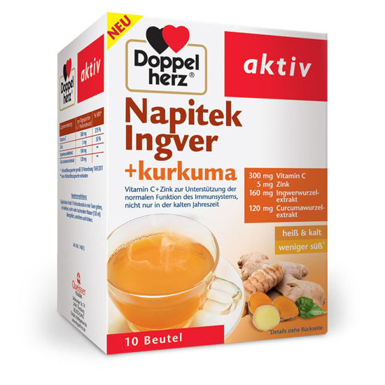 Doppelherz Aktiv napitek ingver + kurkuma, 10 vrečic