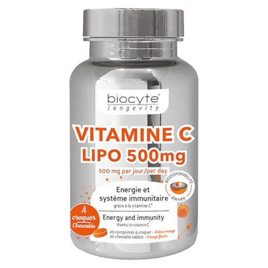 Biocyte vitamin C Lipo 500 mg, 30 žvečljivih tablet