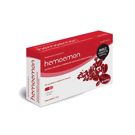 Hemoemon kapsule z železom, 30 kapsul