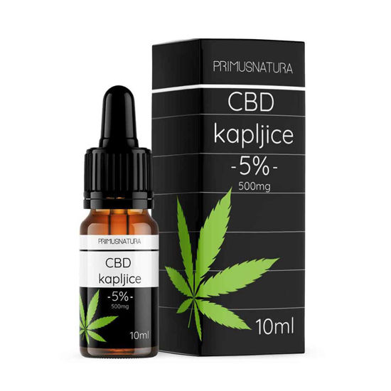 Primus Natura CBD konopljine kapljice 5 % 500 mg, 10 mL (1+1 GRATIS)