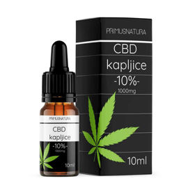Slika Primus natura CBD kapljice 10 %, 10 mL (1+1 GRATIS)