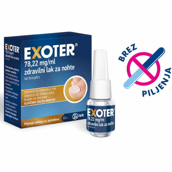 EXOTER 78,22 mg/mL zdravilni lak za nohte, 3.3 mL