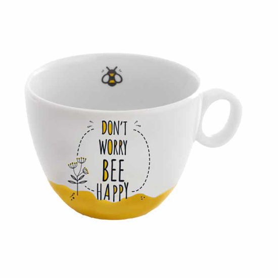 Medex skodelica Don't worry bee happy - ovalna, 1 skodelica