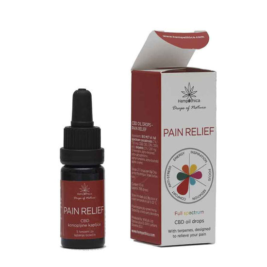 Hempethica CBD kapljice Pain Relief, 10 mL