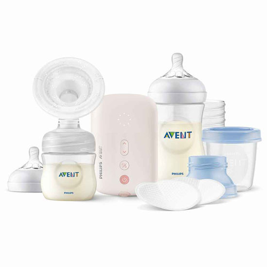 Avent enojna električna črpalka standard in 260 ml steklenička, 1 set