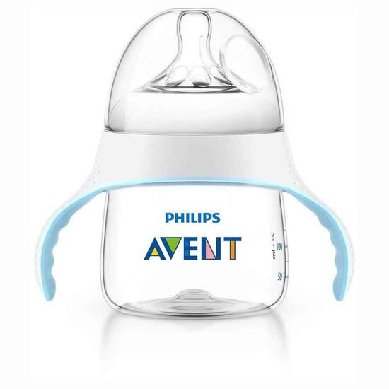 Avent Natural 2.0 steklenička plastična z ročaji, 150 mL