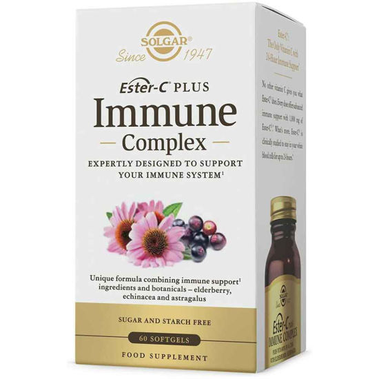 Solgar Ester-C plus Immune Complex, 60 mehkih kapsul