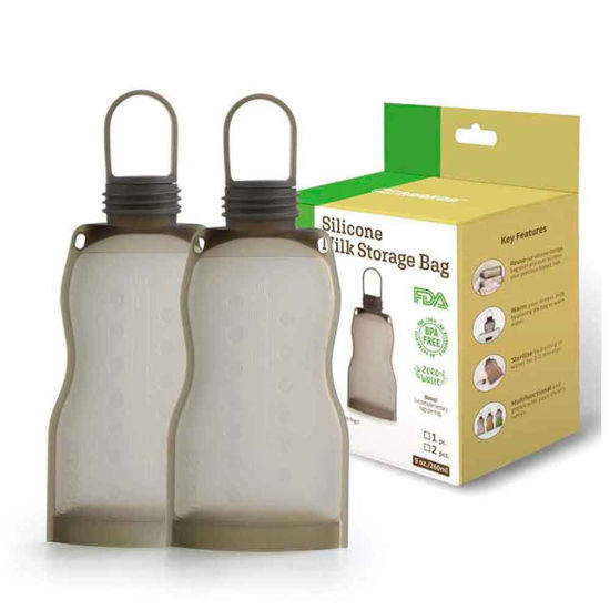 Haakaa silikonske vrečke za shranjevanje mleka, 2 vrečki po 260 mL