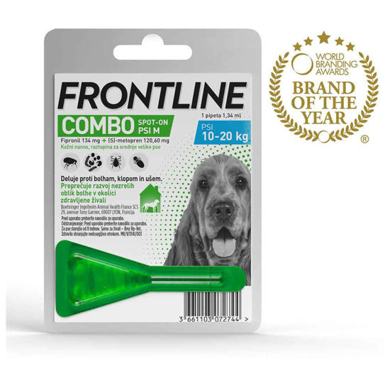 Frontline Combo dog tekočina proti bolham za srednje pse 10-20 kg