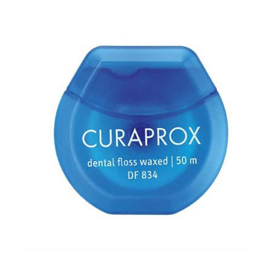Curaprox DF 834 povoščena zobna nitka, 50 m nitke