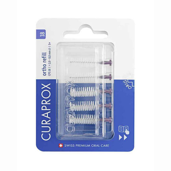 Curaprox Ortho Refill medzobna ščetka, različne velikosti, 5 ščetk