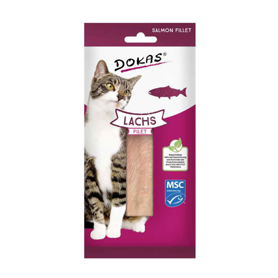Dokas prigrizek za mačke losos file, 22 g