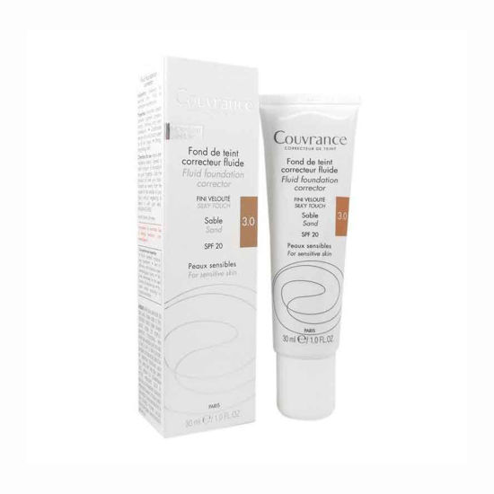 Avene Couvrance korektivni tekoči puder - odtenek 03/sable, 30 mL