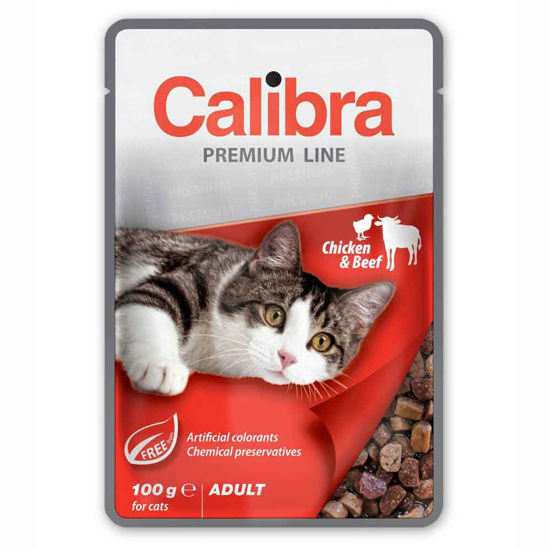 Calibra Premium Adult piščanec & govedina, 100 g