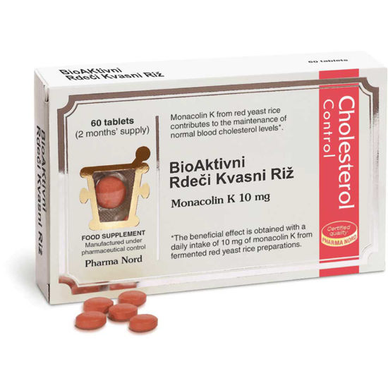 BioAktivni Rdeči Kvasni Riž 2.5 mg Pharma Nord, 60 tablet