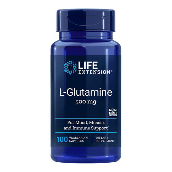 Life Extension L-glutamin 500 mg, 100 kapsul
