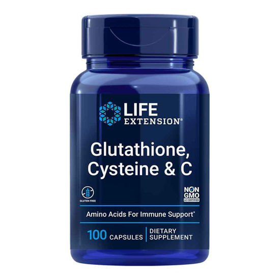 Life Extension Glutation, cistein & C, 100 kapsul