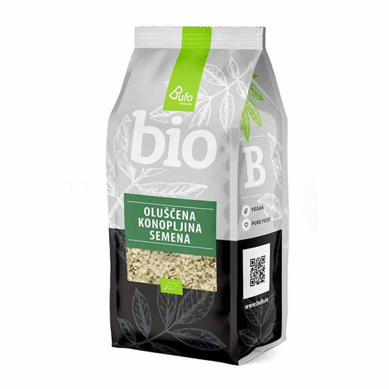 Bufo Organic BIO oluščena konopljina semena, 300 g