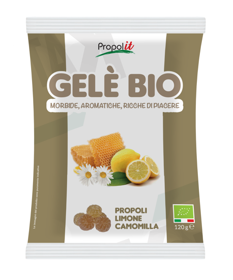 PropolIt BIO žele bonboni - propolis, med, limona in kamilica, 120 g