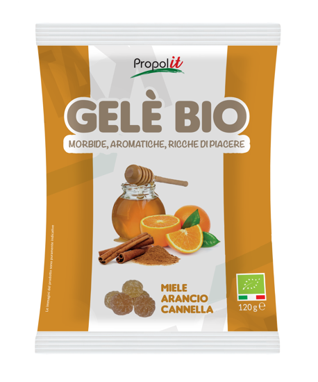 PropolIt BIO žele bonboni - med, pomaranča in cimet, 120 g
