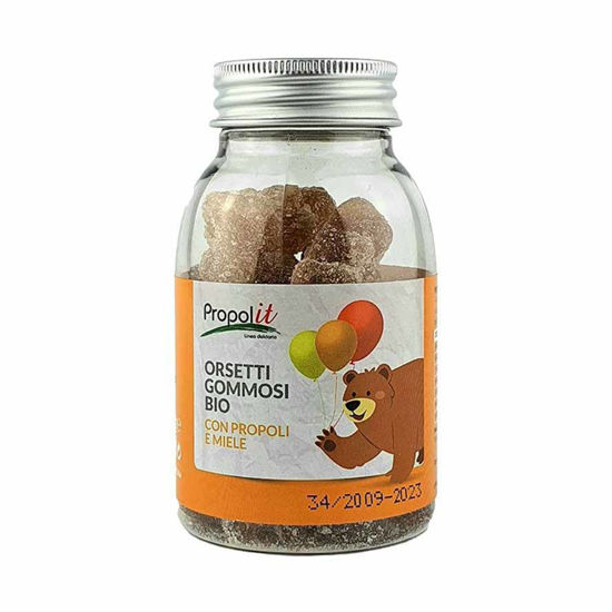 PropolIt BIO MEDVEDKI žele bonboni z okusom propolisa in medu, steklenička 80 g