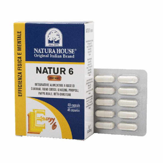 NATUR 6 prehransko dopolnilo za zmogljivost, 40 kapsul