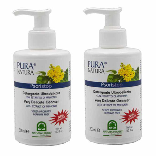 Psoristop Pura Natura nežna čistilna nega za obraz in telo, 2x300 mL (DUO PACK)