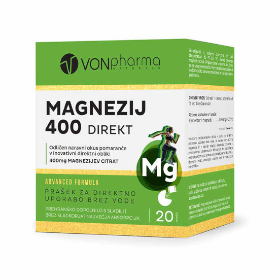 VONpharma magnezij 400 DIREKT v prahu, 20 vrečk