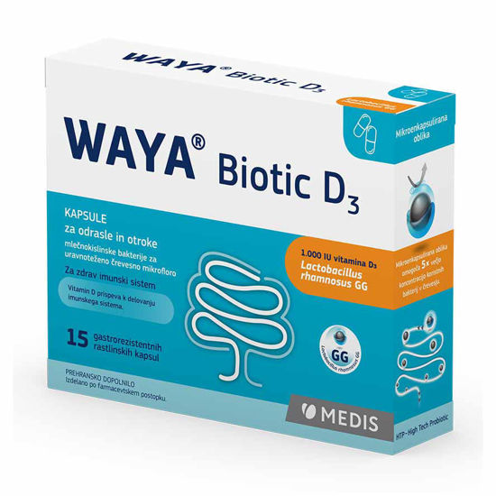 WAYA Biotic D3 prehransko dopolnilo, 15 KAPSUL