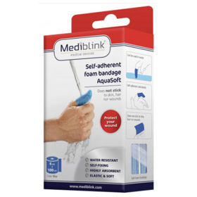Slika Mediblink AquaSoft samolepljivi vodoodporni povoj, modra ali kožna barva