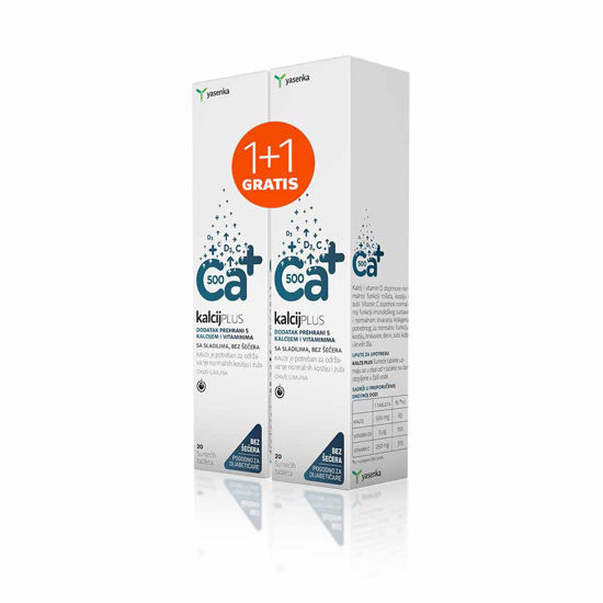 Yasenka Kalcij PLUS, 20 šumečih tablet (1+1 GRATIS)