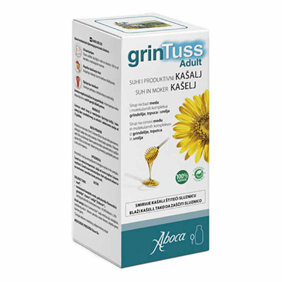 grinTuss Adult sirup na osnovi medu, 128 g