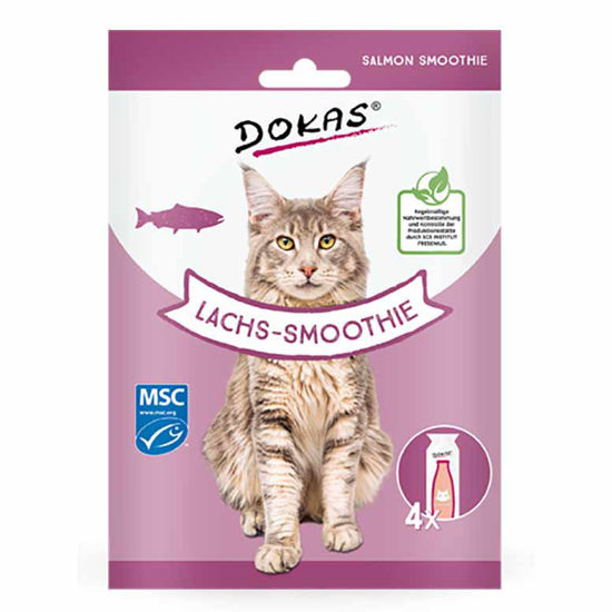Dokas prigrizek za mačke, lososov smoothie