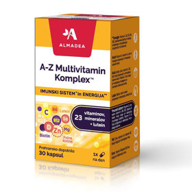Slika A-Z Multivitamin Komplex Almadea vitamini in minerali, 30 kapsul