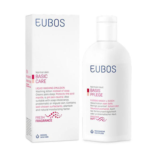 Eubos čistilna emulzija brez mila za telo - rdeča odišavljena , 200 mL
